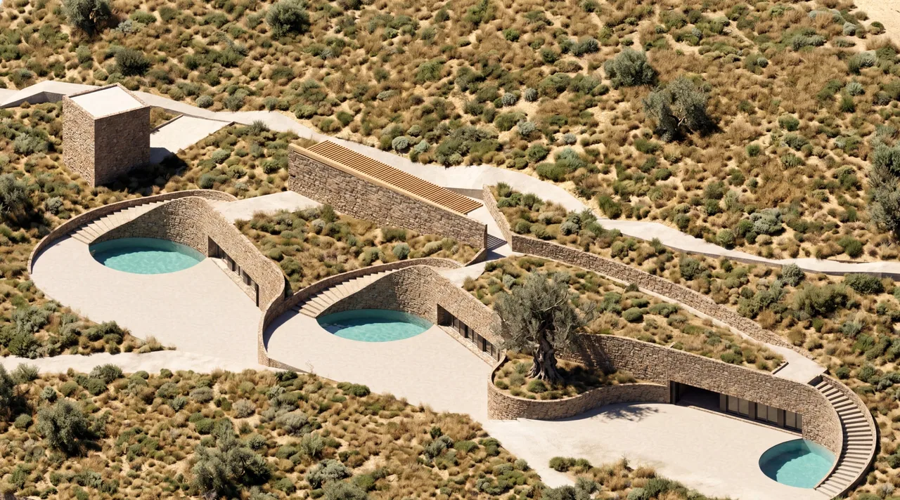Subterranean residences for rental in Koroni, Greece